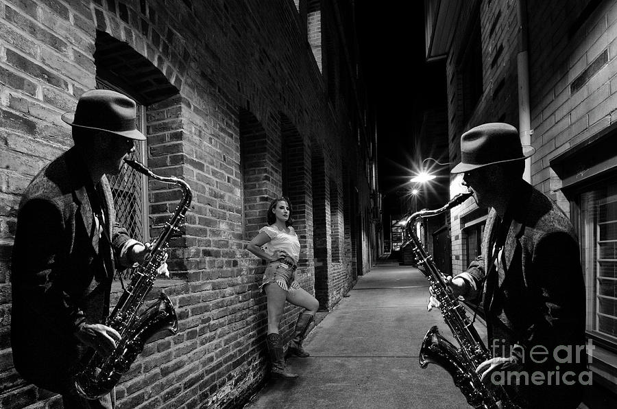 Sax Partners...Life In The Shadows Photograph by Bob Christopher