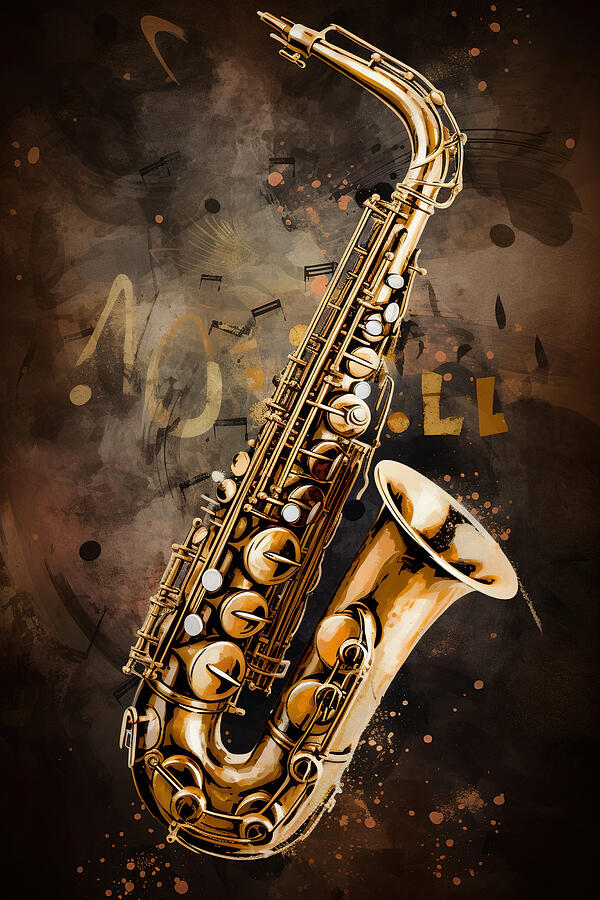 Saxophone Jazz 2 Digital Art