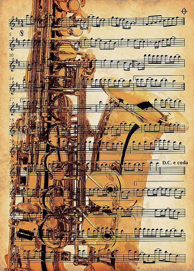 Saxophone Saxophone Unique Poster Digital Art by Gambrel Temple - Fine ...