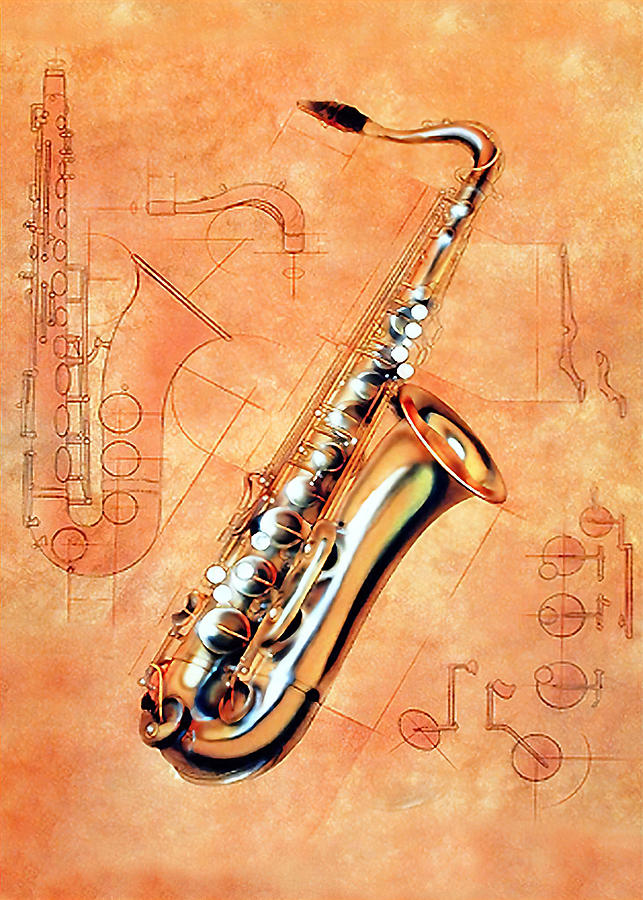 Saxophone Unique Saxophone Digital Art by Gambrel Temple - Fine Art America