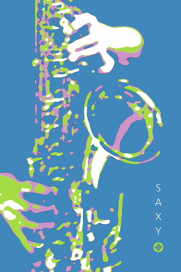 Saxy Blue Poster Digital Art by David Davies