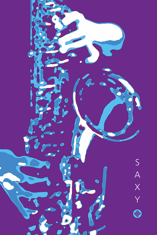 Saxy Purple Poster Digital Art by David Davies