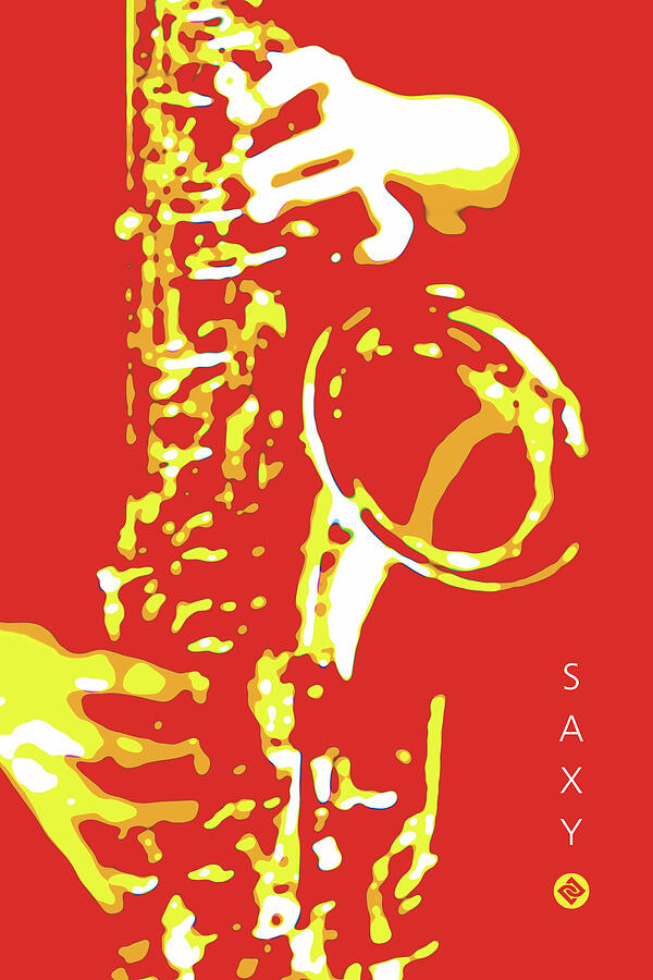 Saxy Red Poster Digital Art by David Davies