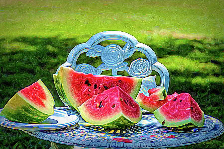 Say Hello to Summer with Watermelon Photograph by Debra Martz
