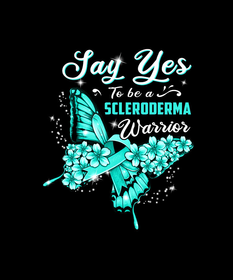 Butterfly Drawing - Say Yes To Be A SCLERODERMA Awareness Warrior Butterfly by ThePassionShop