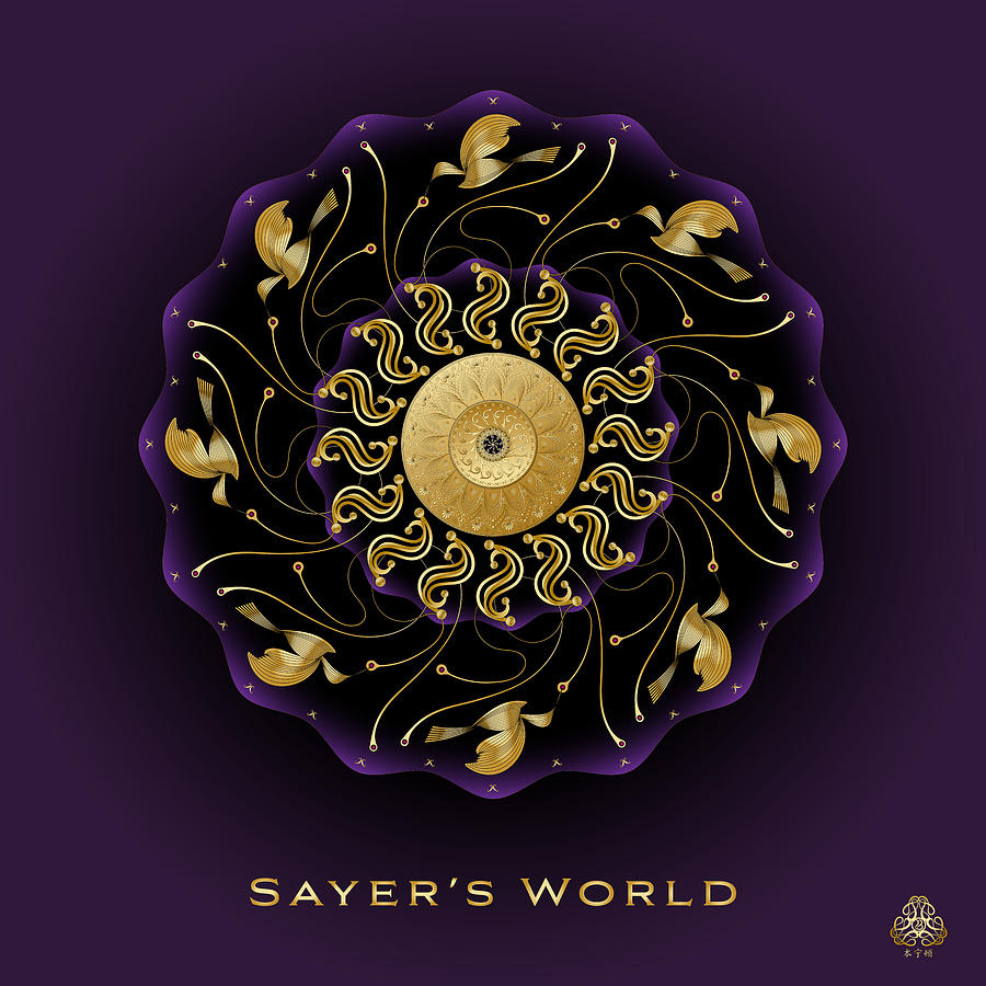 Sayers World Ornativo Vero Circulus No 4144 Digital Art by Alan Bennington