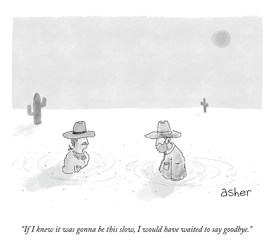 Saying Goodbye Drawing by Asher Perlman