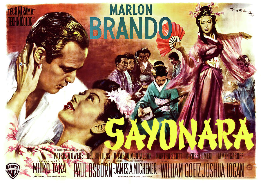 Sayonara, 1957 - art by Hans Otto Wendt Mixed Media by Movie World Posters