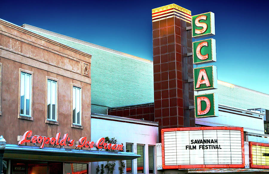 SCAD Neon Sign in Savannah Photograph by John Rizzuto