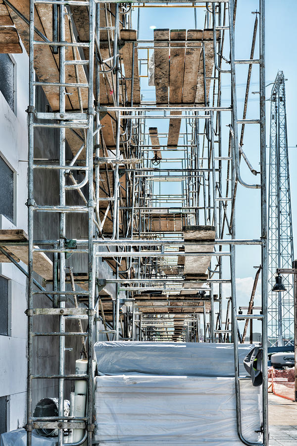 Scaffolding Color Photograph by Sharon Popek