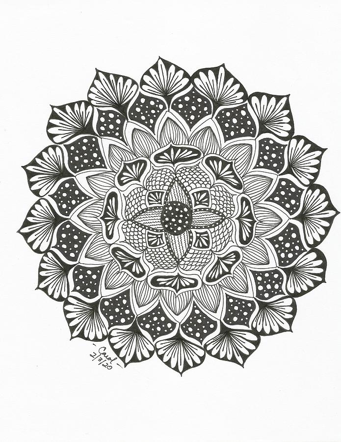 Scales mandala Drawing by Carol Nelson - Fine Art America