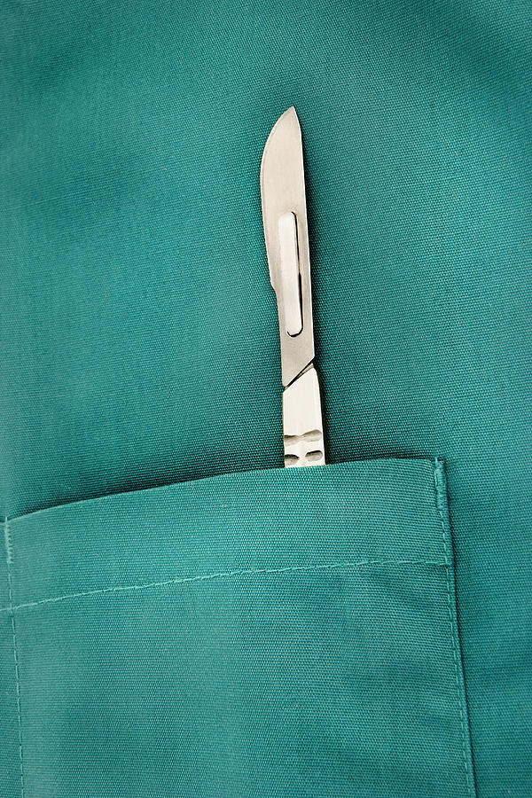 Scalpel in Doctors Pocket Photograph by Joseph Clark