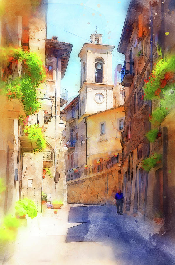 Scanno, Italy - 14 Painting by AM FineArtPrints