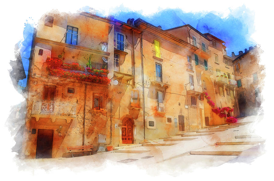 Scanno, Italy - 16 Painting by AM FineArtPrints