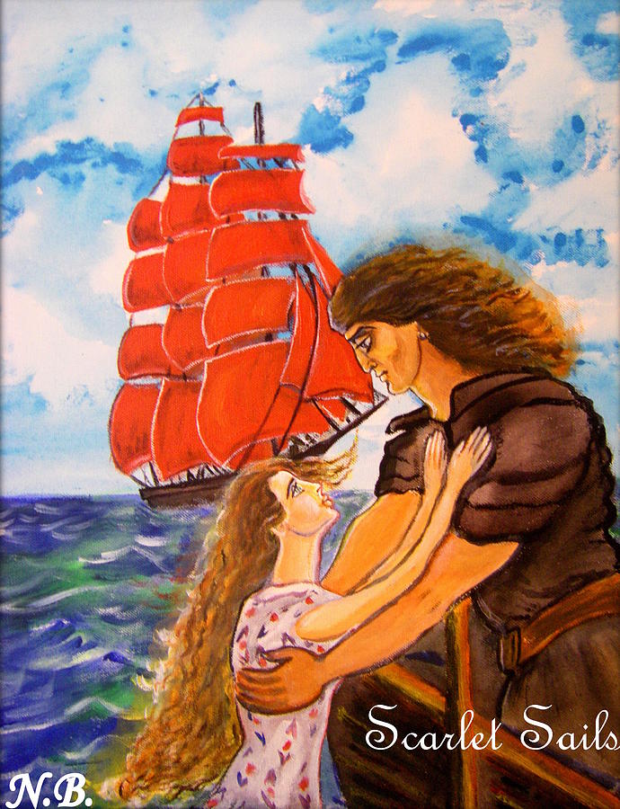 Scarlet Sails Painting by Nadia Birru - Fine Art America