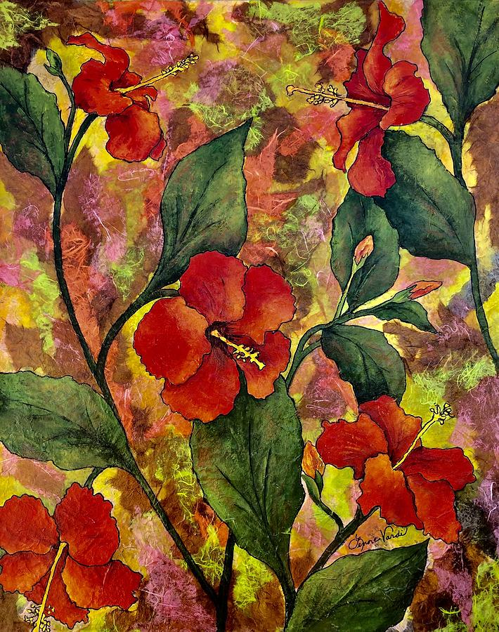 Scarlet Scherzo Painting By Floral Art By Lenore - Fine Art America