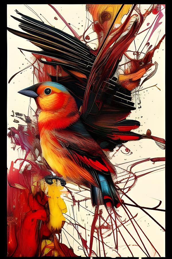 Scarlet Tanager Digital Art by Beverly Read