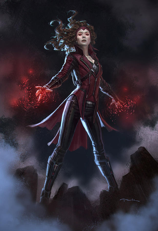 Scarlet Witch Captain America Civil War Digital Art By Robert Rachuig 