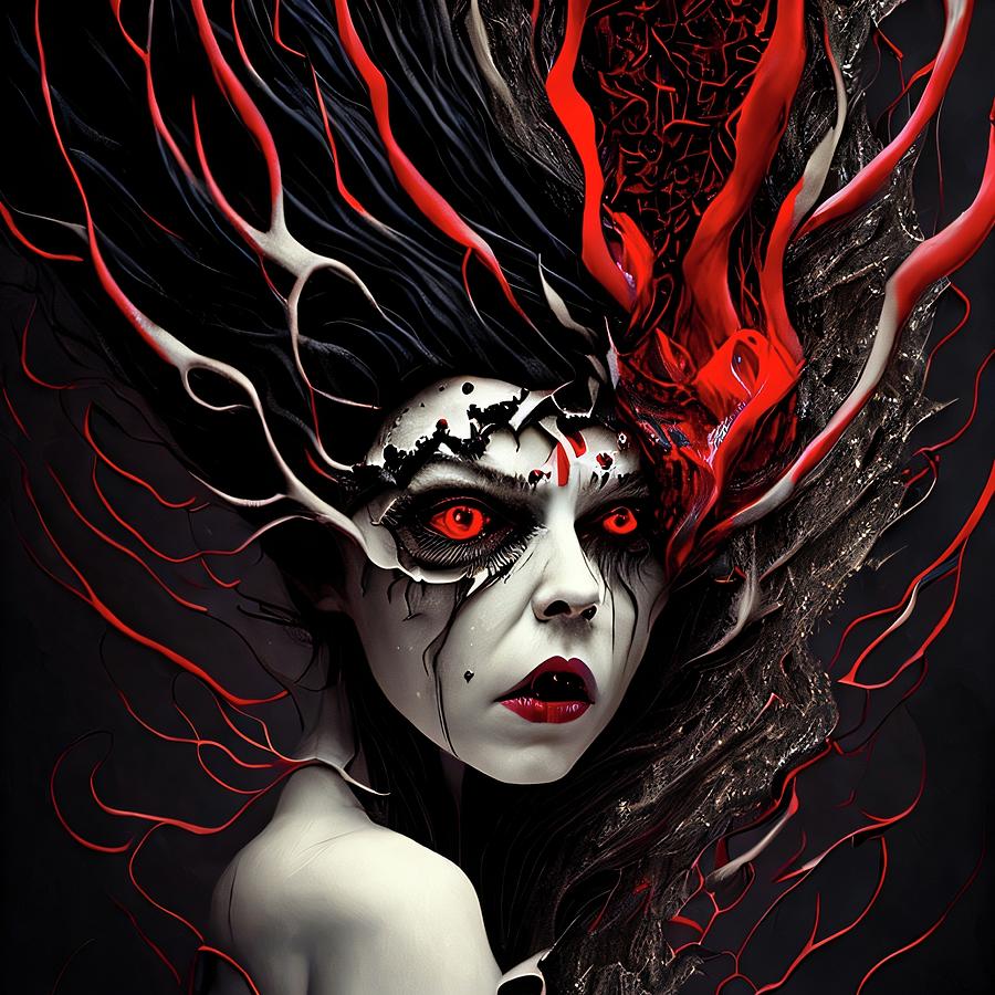 Scarlet Witch Digital Art by Tricky Woo - Fine Art America