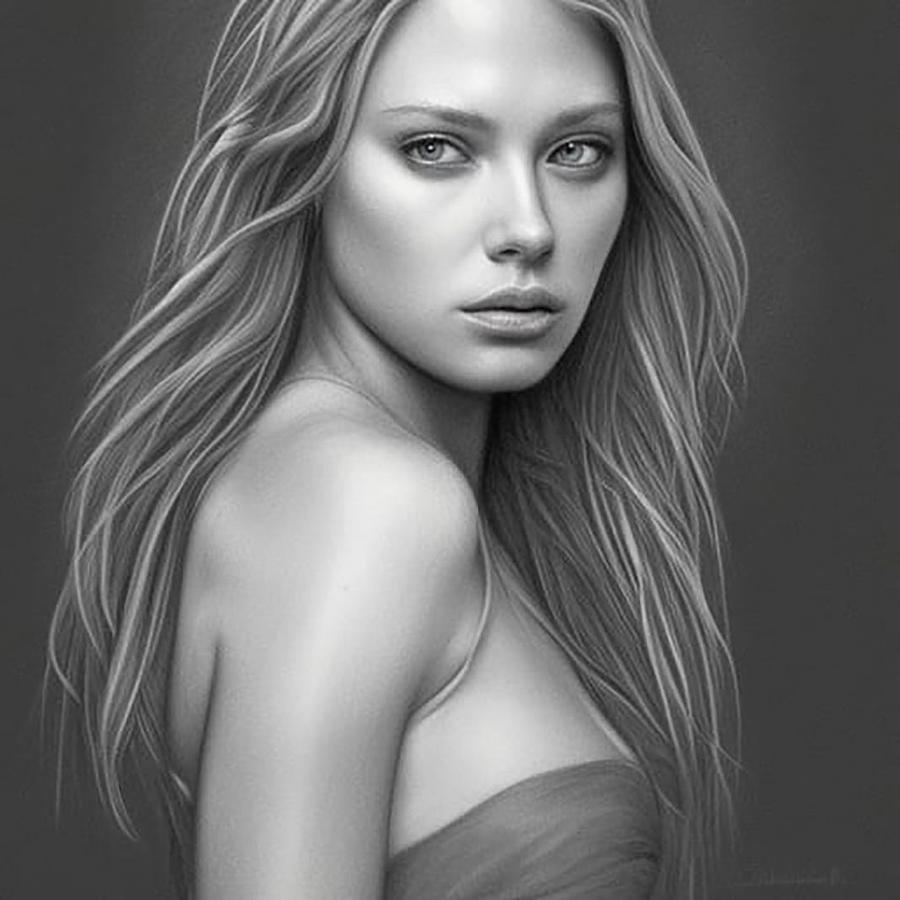 Scarlett Johanson Sketch Drawing by Bernie Dietrich - Fine Art America