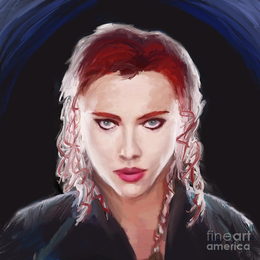 Scarlett Johansson Black Widow Digital Art