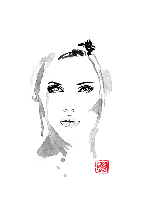 Scarlett Johansson Painting - Scarlett Johansson by Pechane Sumie