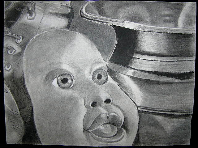 Scary Baby Drawing by Dorsey Northrup