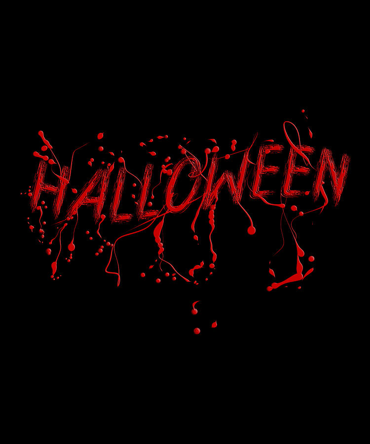 Scary Blood Splatter Costume Halloween Digital Art By Jan Bleke - Fine 