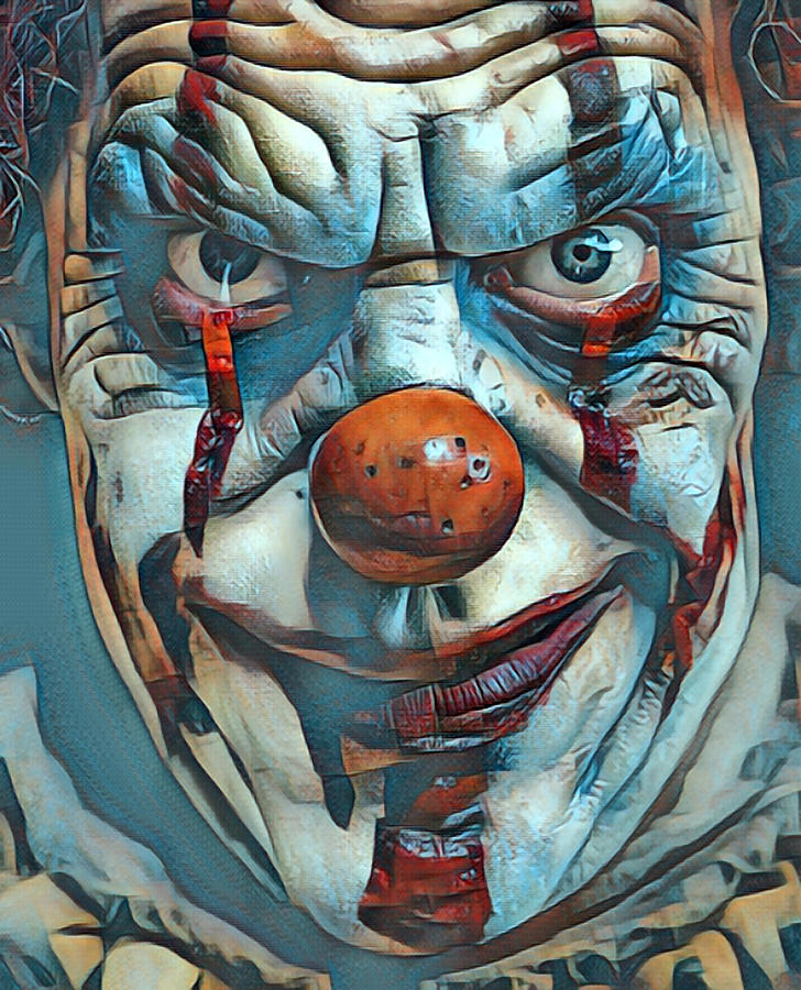 Scary Clown 1 Painting by Tony Rubino