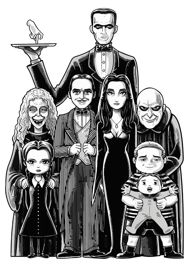 Scary Family Drawing Poster nostalgia Painting by Joe Taylor | Fine Art ...