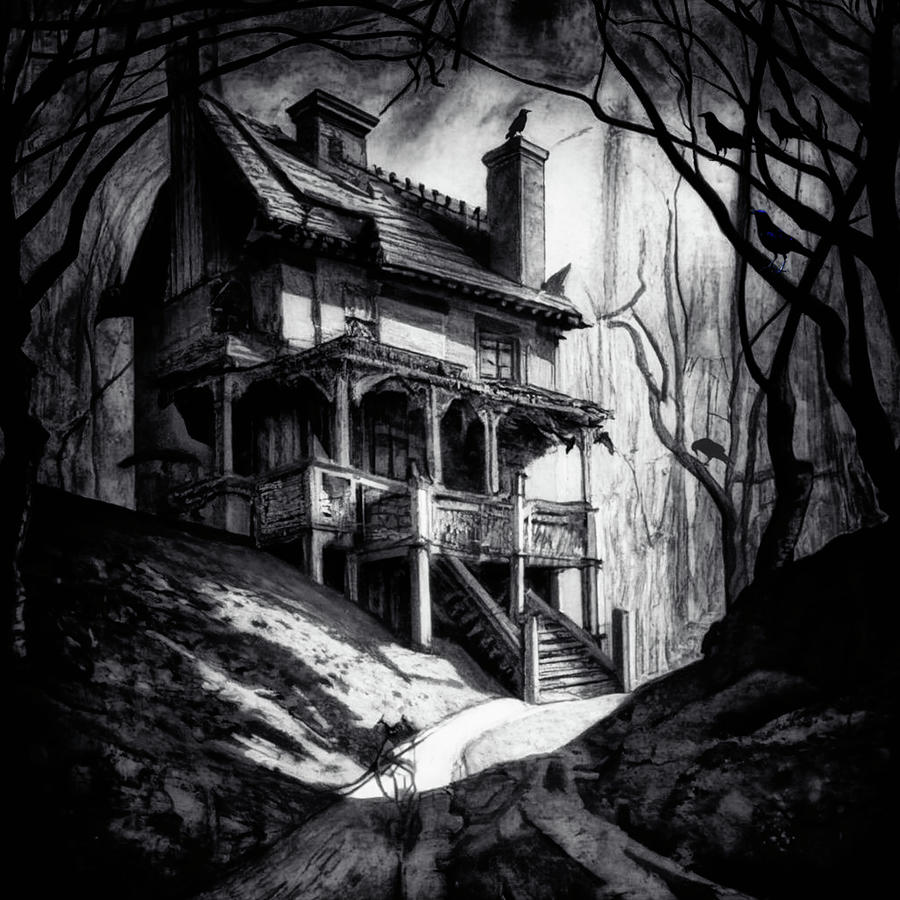 Scary Haunted Mansion Photograph by James DeFazio
