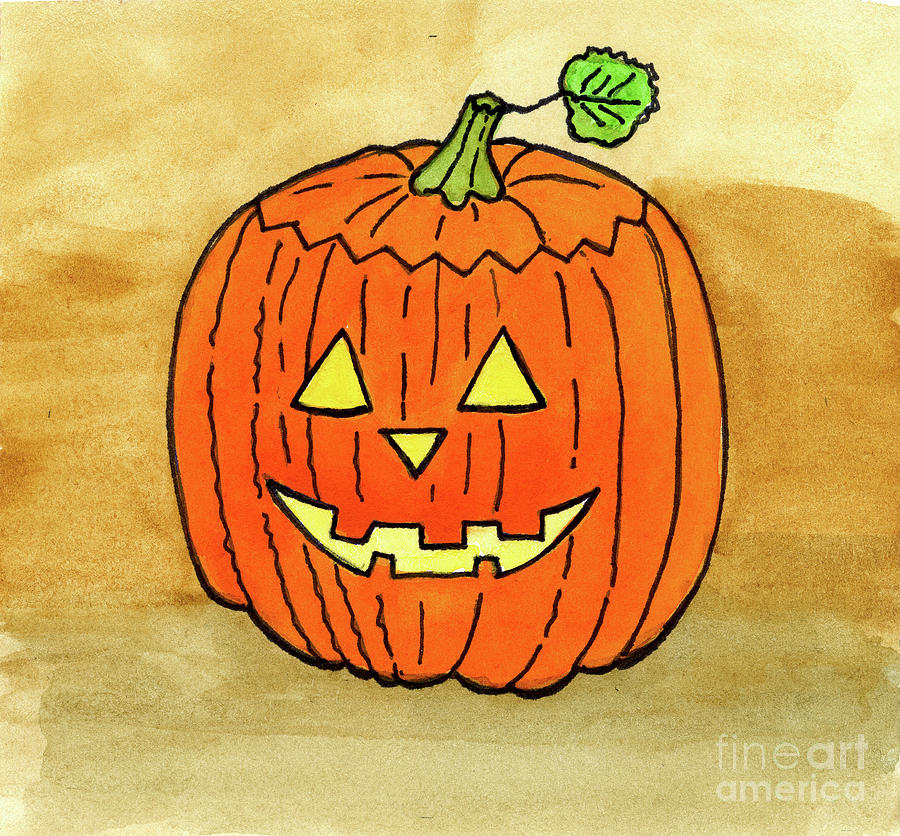 Scary Jack O Lantern Painting by Norma Appleton | Pixels