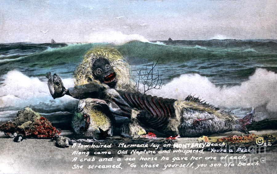 Scary Mermaid - Monterey California Photograph by Sad Hill - Bizarre Los Angeles Archive
