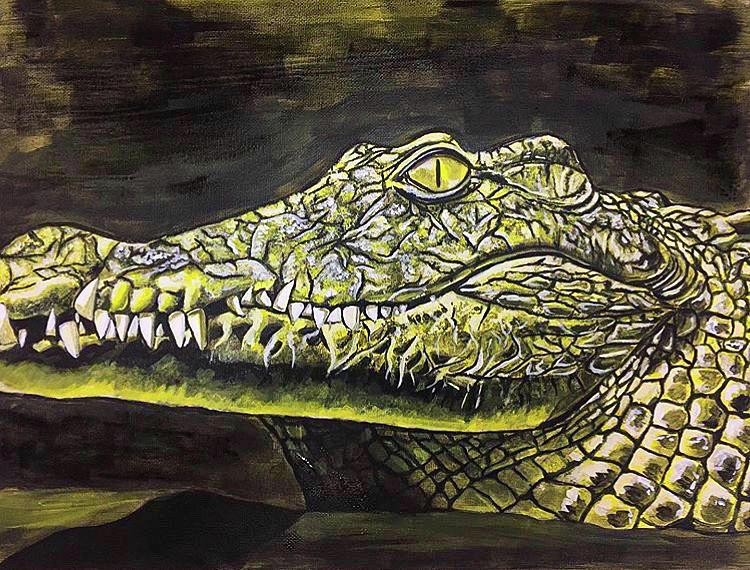 Scary Scales Painting by Mackenna Swann