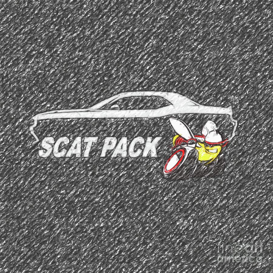 Scat Pack Sketch Drawing by Darrell Foster