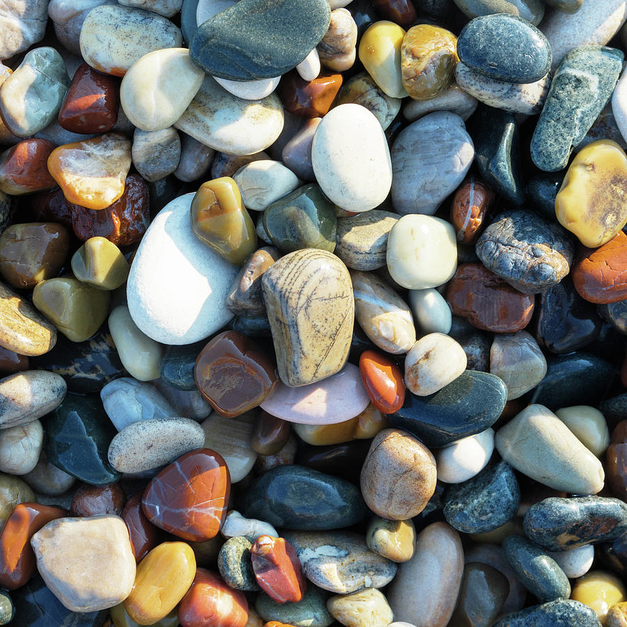Nature Photograph - Scattered Pebbles  by Stelios Kleanthous
