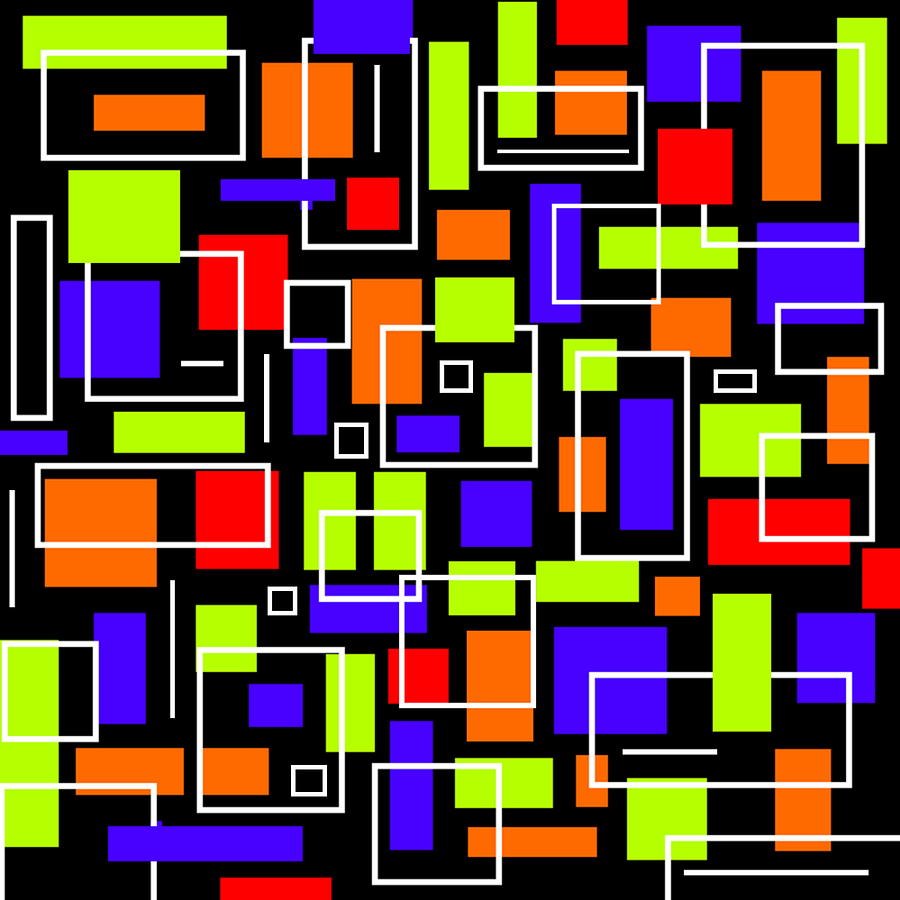 Scattered Squares Digital Art by Designs By L