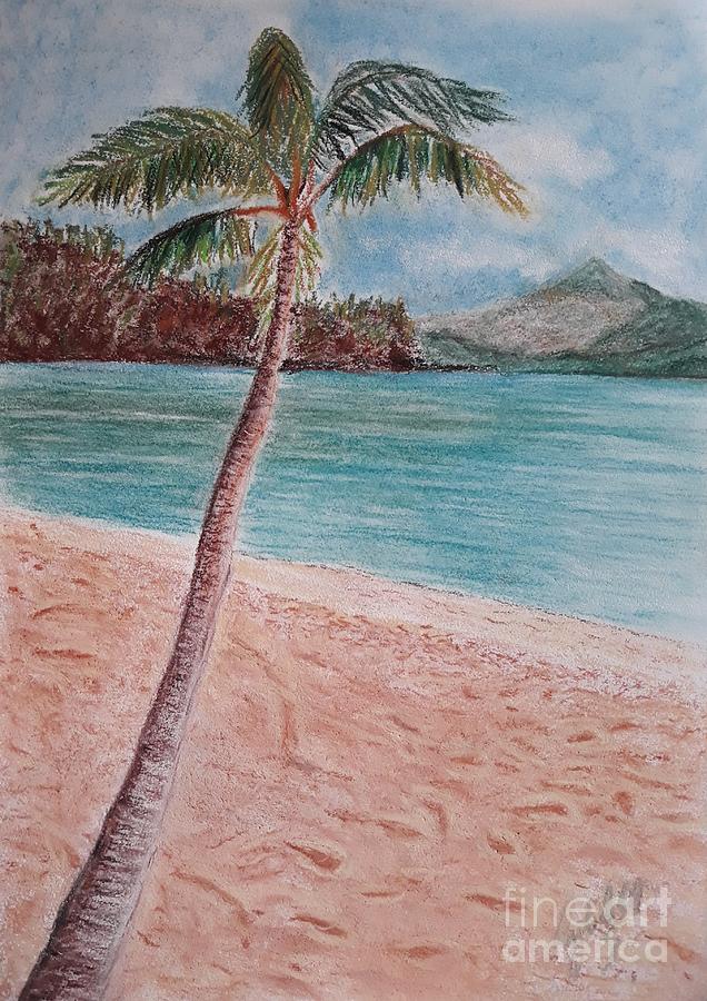 Scene from a beach  Painting by Cybele Chaves