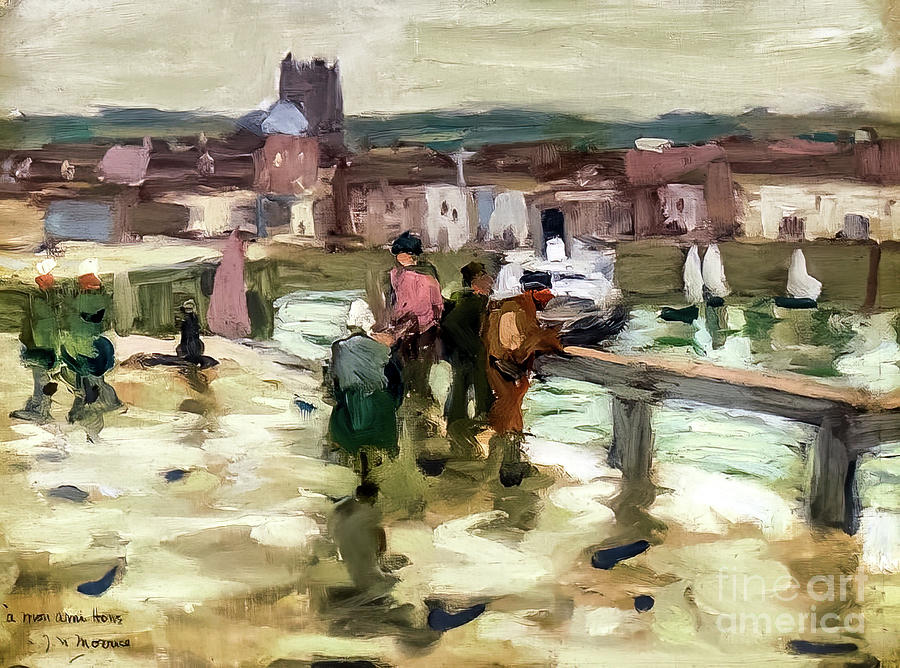 Scene in Dieppe by James Morrice 1898 Painting by James Morrice - Fine ...