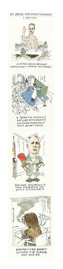 Scenes from an Impeachment Painting by Barry Blitt