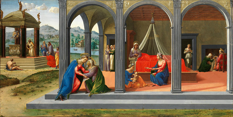 Francesco Granacci Painting - Scenes from the Life of Saint John the Baptist by Francesco Granacci