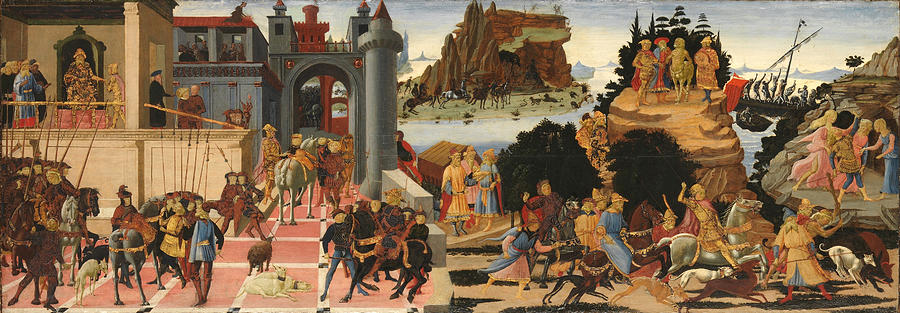 Scenes from the Story of the Argonauts Painting by Jacopo da Sellaio Scenes from the Story of the Argonauts Painting by Jacopo da Sellaio
