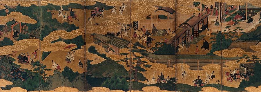 Scenes from the Tales of Ise Painting by Japan Edo period | Fine Art ...