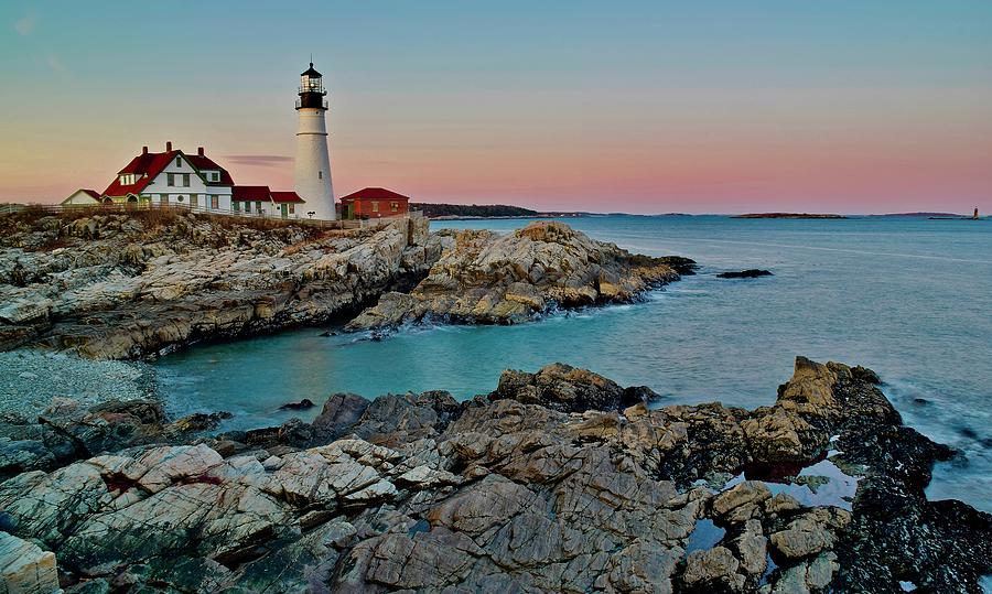 Scenic Lighthouse Seascape Photograph by Frozen in Time Fine Art Photography