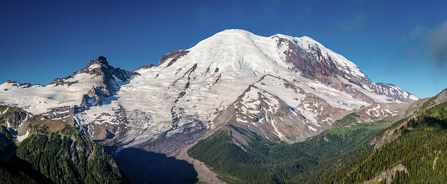 Scenic Panoramic View of Mount Rainier Photograph by Pierre Leclerc Photography