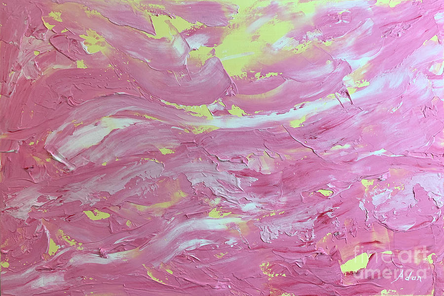 Scenic Pink with Yellow Painting by Felipe Adan Lerma