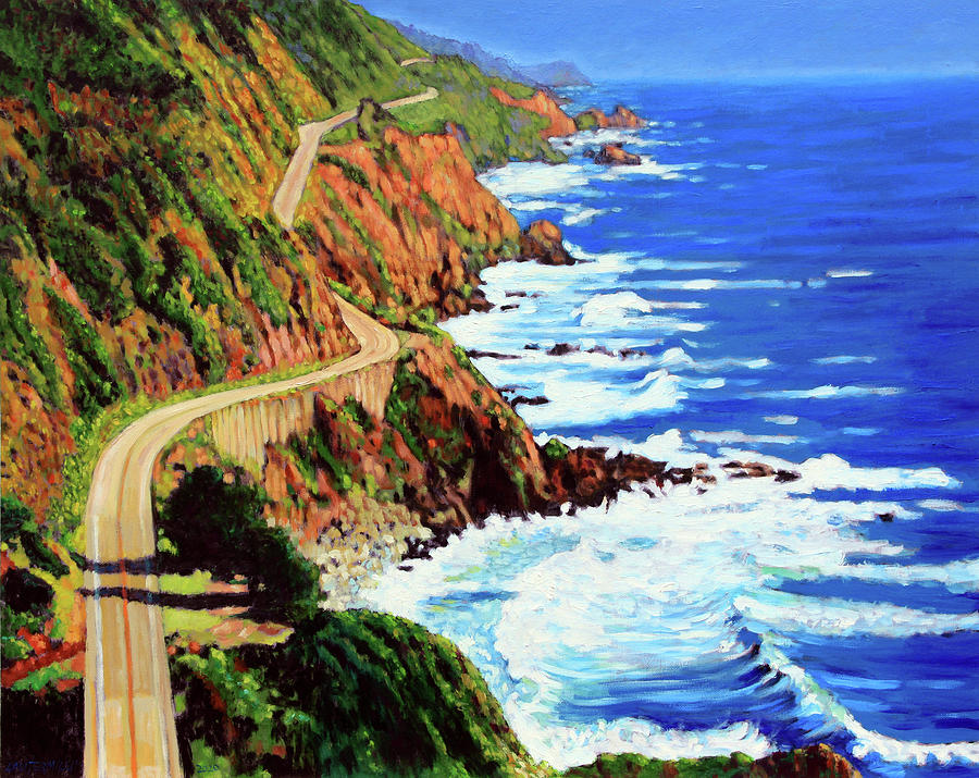 Scenic Road Home Painting by John Lautermilch