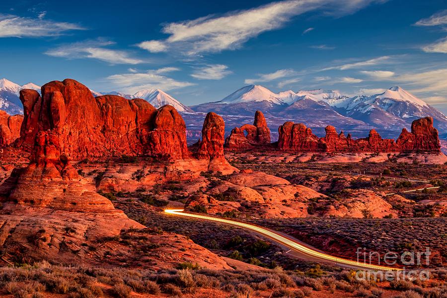 Scenic Road in Arches National Park, Utah, USA Photograph by Sam Antonio