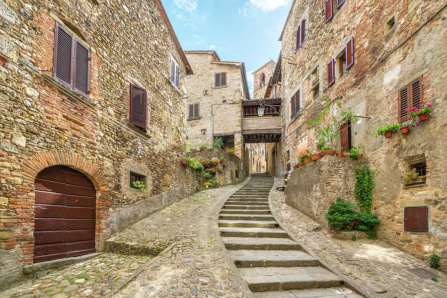 Scenic sight in Anghiari in the Province of Arezzo Tuscany