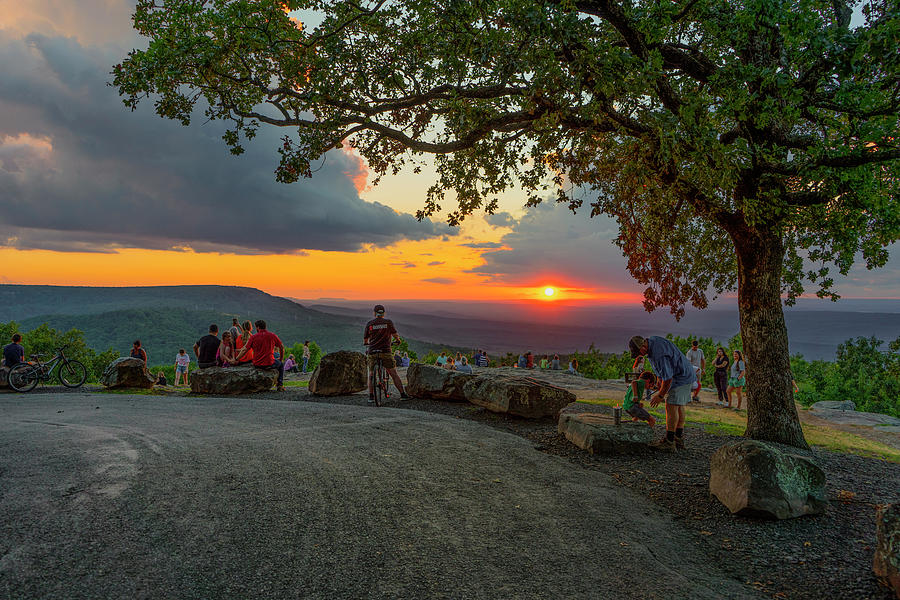 Sunset Photograph - Scenic Sunset Point Overlook by Tammy Chesney